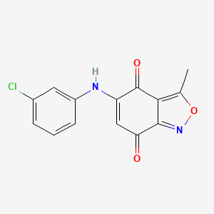 5-((3-Chlorophenyl)amino)-3-methylbenzo[c]isoxazole-4,7-dione - 