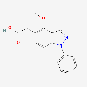 4-Methoxy-1-phenyl-1H-indazole-5-acetic acid - 142504-02-7