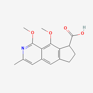 1,9-Dimethoxy-3-methyl-7,8-dihydro-6H-cyclopenta[g]isoquinoline-8-carboxylic acid - 