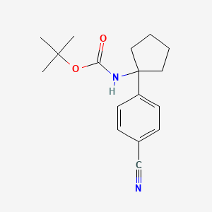 Carbamic acid, N-[1-(4-cyanophenyl)cyclopentyl]-, 1,1-dimethylethyl ester - 