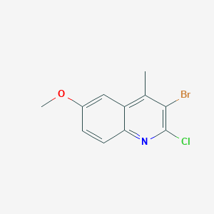 3-Bromo-2-chloro-6-methoxy-4-methylquinoline - 