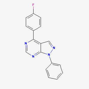 4-(4-Fluorophenyl)-1-phenyl-1H-pyrazolo[3,4-d]pyrimidine - 89549-66-6