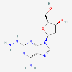 (2R,3S,5R)-5-(6-Amino-2-hydrazinyl-9H-purin-9-yl)-2-(hydroxymethyl)tetrahydrofuran-3-ol - 