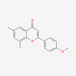 4H-1-Benzopyran-4-one, 2-(4-methoxyphenyl)-6,8-dimethyl- - 88952-91-4