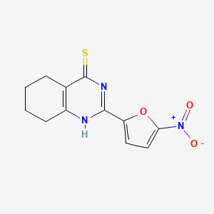 2-(5-Nitrofuran-2-yl)-5,6,7,8-tetrahydroquinazoline-4(1H)-thione - 61378-93-6