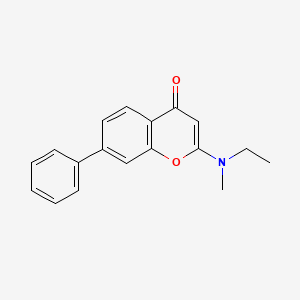4H-1-Benzopyran-4-one, 2-(ethylmethylamino)-7-phenyl- - 83767-02-6