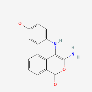 3-Amino-4-[(4-methoxyphenyl)amino]-1H-isochromen-1-one - 851320-45-1