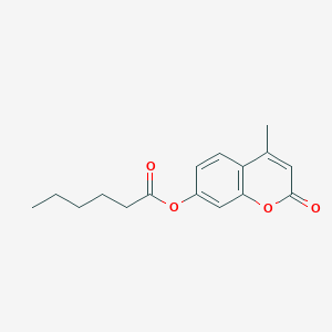4-Methyl-2-oxo-2H-1-benzopyran-7-yl hexanoate - 17695-47-5