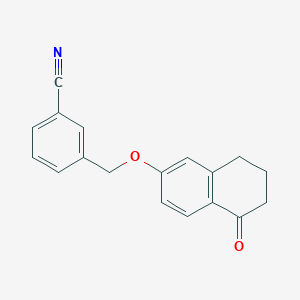 3-(((5-Oxo-5,6,7,8-tetrahydronaphthalen-2-yl)oxy)methyl)benzonitrile - 