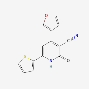 4-(Furan-3-yl)-2-oxo-6-(thiophen-2-yl)-1,2-dihydropyridine-3-carbonitrile - 956117-78-5