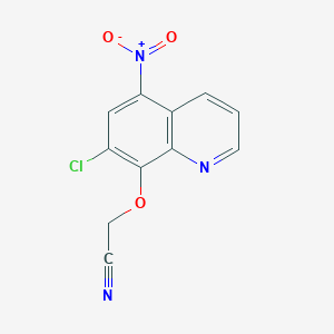 [(7-Chloro-5-nitroquinolin-8-yl)oxy]acetonitrile - 88757-71-5