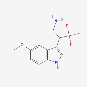 3,3,3-Trifluoro-2-(5-methoxy-1H-indol-3-yl)propan-1-amine - 