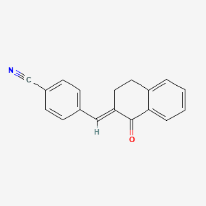 4-((1-oxo-3,4-Dihydronaphthalen-2(1H)-ylidene)methyl)benzonitrile - 