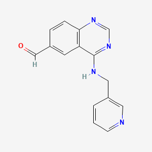4-{[(Pyridin-3-yl)methyl]amino}quinazoline-6-carbaldehyde - 648449-14-3