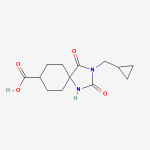 3-(Cyclopropylmethyl)-2,4-dioxo-1,3-diazaspiro[4.5]decane-8-carboxylic acid - 