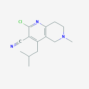 2-Chloro-4-isobutyl-6-methyl-5,6,7,8-tetrahydro-1,6-naphthyridine-3-carbonitrile - 
