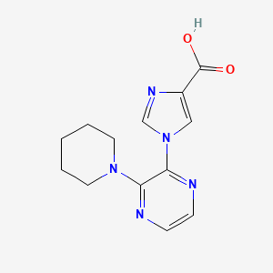 1-(3-(Piperidin-1-yl)pyrazin-2-yl)-1H-imidazole-4-carboxylic acid - 
