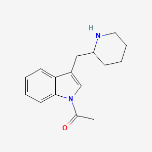 1-(3-(Piperidin-2-ylmethyl)-1H-indol-1-yl)ethanone - 30701-36-1