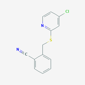 2-(((4-Chloropyridin-2-yl)thio)methyl)benzonitrile - 1346707-53-6