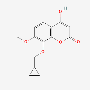 8-(Cyclopropylmethoxy)-4-hydroxy-7-methoxy-2H-chromen-2-one - 