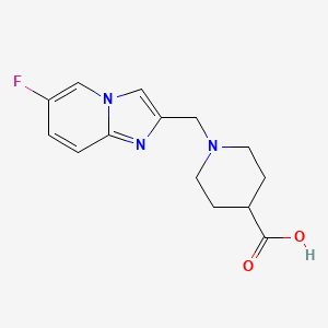 1-((6-Fluoroimidazo[1,2-a]pyridin-2-yl)methyl)piperidine-4-carboxylic acid - 