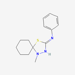 1-Methyl-N-phenyl-4-thia-1,2-diazaspiro[4.5]dec-2-en-3-amine - 87976-10-1