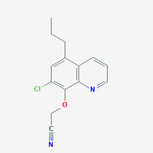 [(7-Chloro-5-propylquinolin-8-yl)oxy]acetonitrile - 88757-73-7