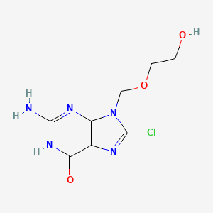 9-((2-Hydroxyethoxy)methyl)-8-chloroguanine - 91897-98-2