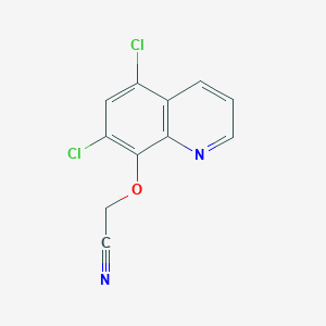 [(5,7-Dichloroquinolin-8-yl)oxy]acetonitrile - 88757-22-6