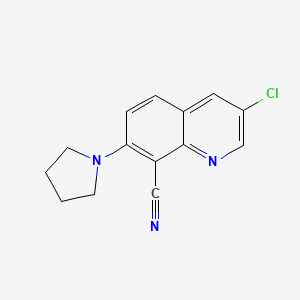 3-Chloro-7-(pyrrolidin-1-yl)quinoline-8-carbonitrile - 88347-09-5