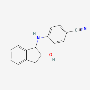4-((2-hydroxy-2,3-dihydro-1H-inden-1-yl)amino)benzonitrile - 789-74-2