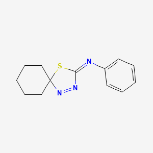 (3E)-N-Phenyl-4-thia-1,2-diazaspiro[4.5]dec-1-en-3-imine - 25688-10-2