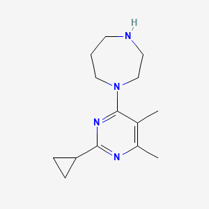 1-(2-Cyclopropyl-5,6-dimethylpyrimidin-4-yl)-1,4-diazepane - 
