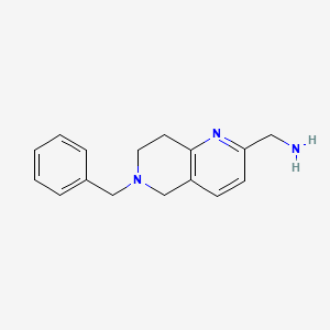 (6-Benzyl-5,6,7,8-tetrahydro-1,6-naphthyridin-2-yl)methanamine - 