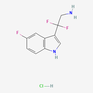 2,2-Difluoro-2-(5-fluoro-1H-indol-3-yl)ethanamine hydrochloride - 