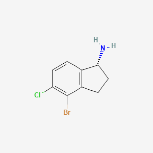 (R)-4-Bromo-5-chloro-2,3-dihydro-1H-inden-1-amine - 