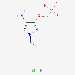 1-Ethyl-3-(2,2,2-trifluoroethoxy)-1H-pyrazol-4-amine hydrochloride - 