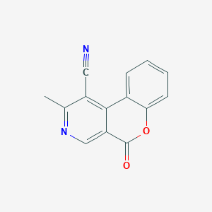 2-Methyl-5-oxo-5H-chromeno[3,4-C]pyridine-1-carbonitrile - 113018-99-8