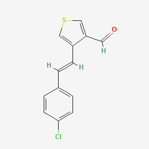 (E)-4-(4-Chlorostyryl)thiophene-3-carbaldehyde - 