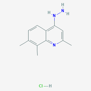 4-Hydrazino-2,7,8-trimethylquinoline hydrochloride - 1173257-45-8