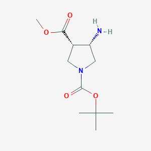 (3S,4S)-1-tert-Butyl 3-methyl 4-aminopyrrolidine-1,3-dicarboxylate - 