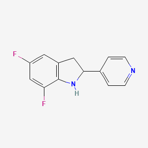 5,7-Difluoro-2-(pyridin-4-yl)indoline - 