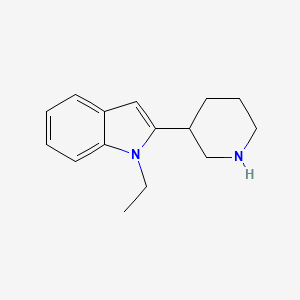 1-Ethyl-2-(piperidin-3-yl)-1H-indole - 