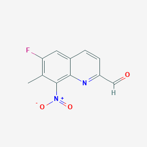 6-Fluoro-7-methyl-8-nitroquinoline-2-carbaldehyde - 