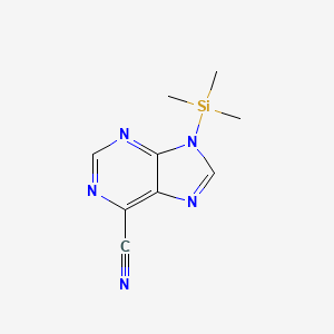 9-(Trimethylsilyl)-9H-purine-6-carbonitrile - 116168-75-3