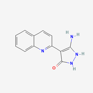 5-Amino-4-(quinolin-2-yl)-1H-pyrazol-3(2H)-one - 62019-60-7