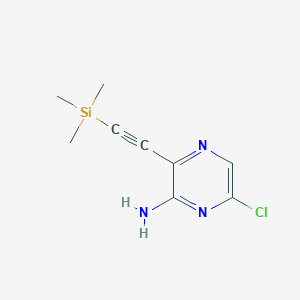 6-Chloro-3-((trimethylsilyl)ethynyl)pyrazin-2-amine - 