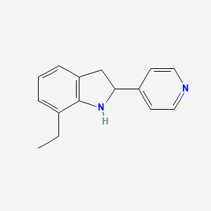 7-Ethyl-2-(pyridin-4-yl)indoline - 