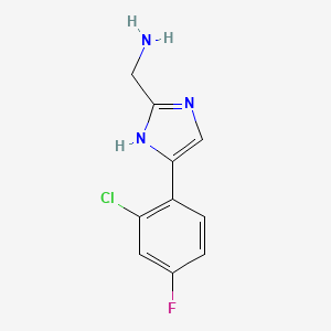 (5-(2-chloro-4-fluorophenyl)-1H-imidazol-2-yl)methanamine - 