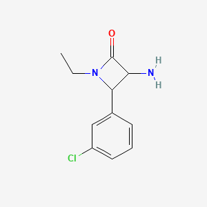 3-Amino-4-(3-chlorophenyl)-1-ethylazetidin-2-one - 